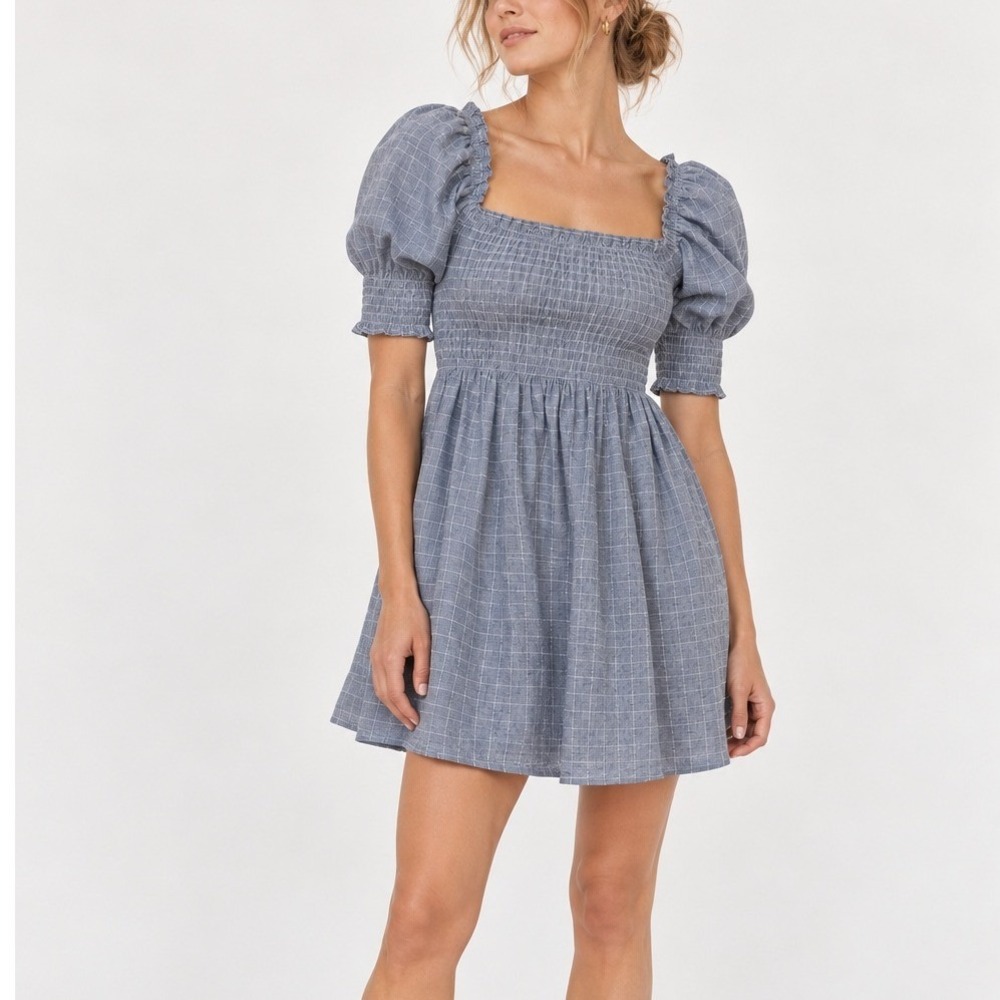 Hill House Athena Nap Dress Women's Small Thai Check Plaid Romantic Cottagecore